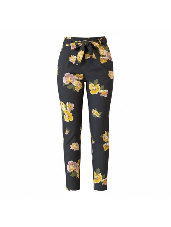 Jules & Leopold Pants - Jules & Leopold Grey Flowery Dress Pants w/Elastic Waist - Size M